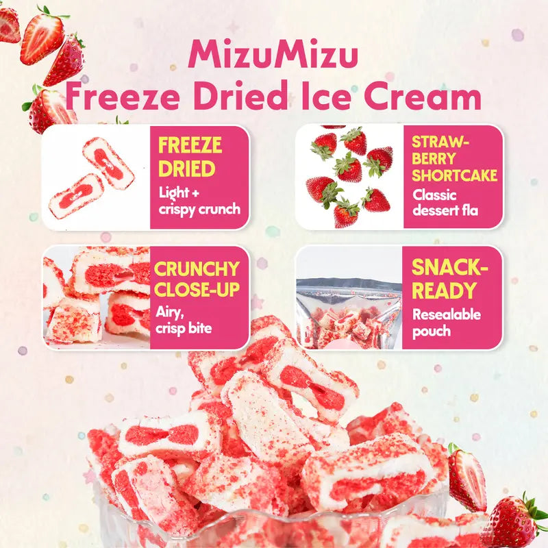 Freeze-Dried Strawberry Shortcake Bites