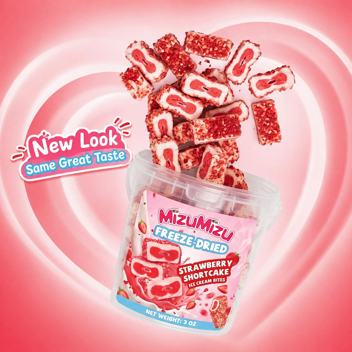 Freeze-Dried Strawberry Shortcake Bites