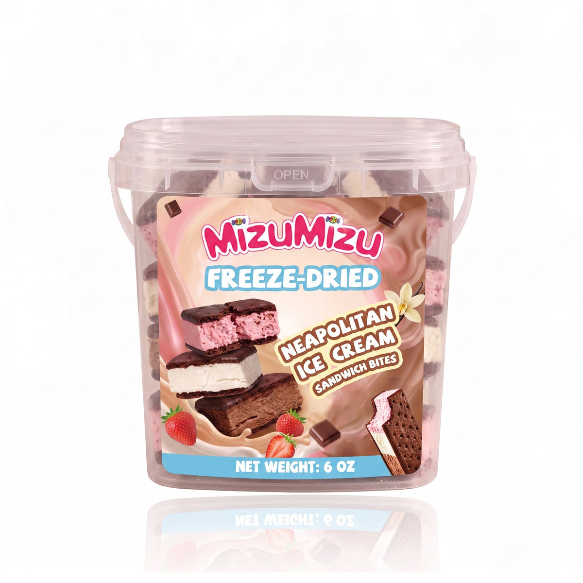 Freeze-Dried Neapolitan Ice Cream Sandwich Bites