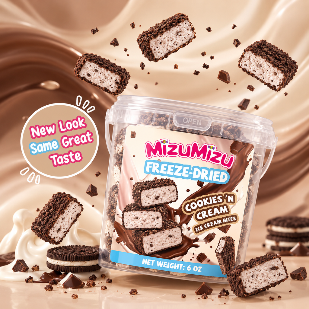 Freeze-Dried Cookies 'N Cream Ice Cream Bar Bites