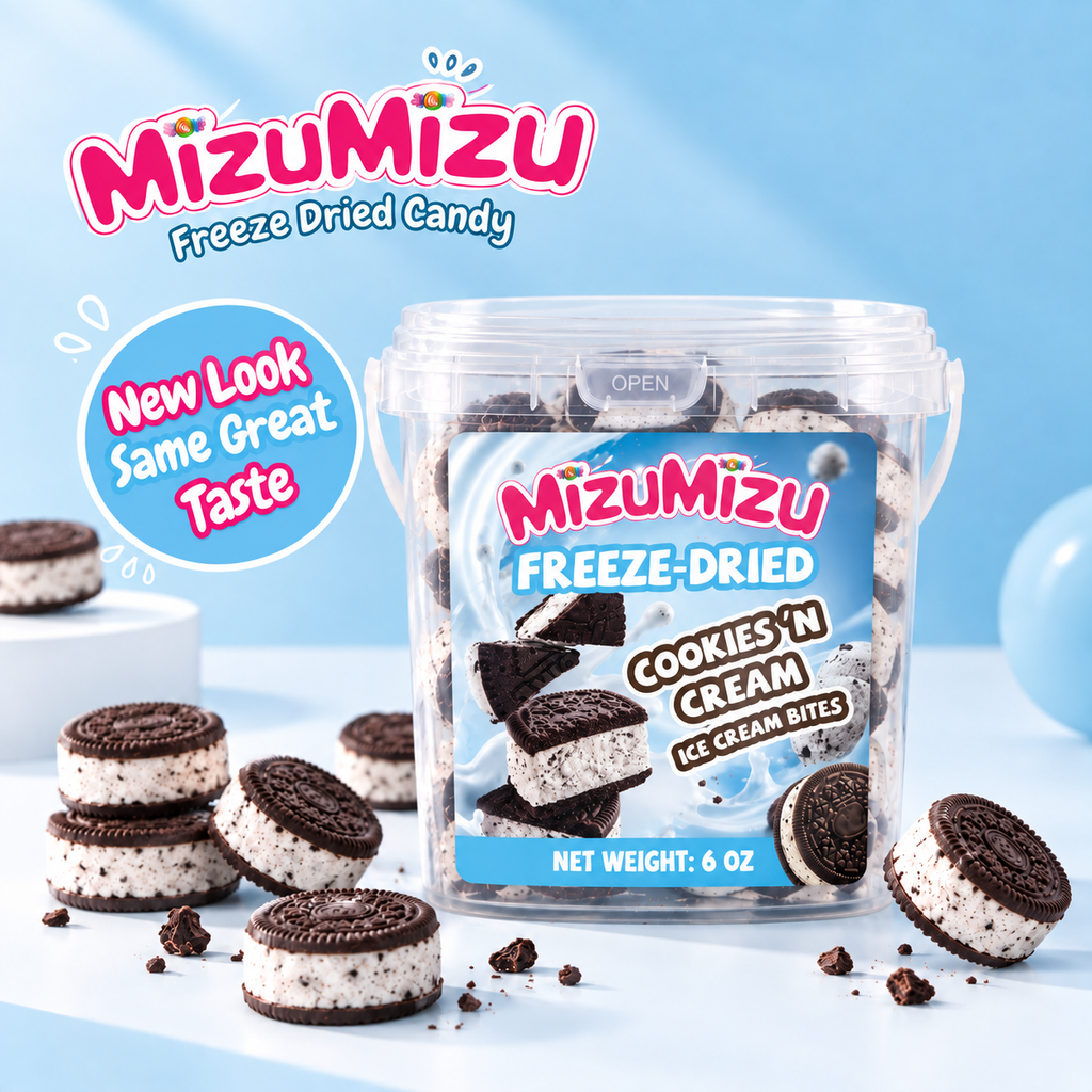 Freeze-Dried Mini Cookies 'N Cream Ice Cream Sandwich Bites
