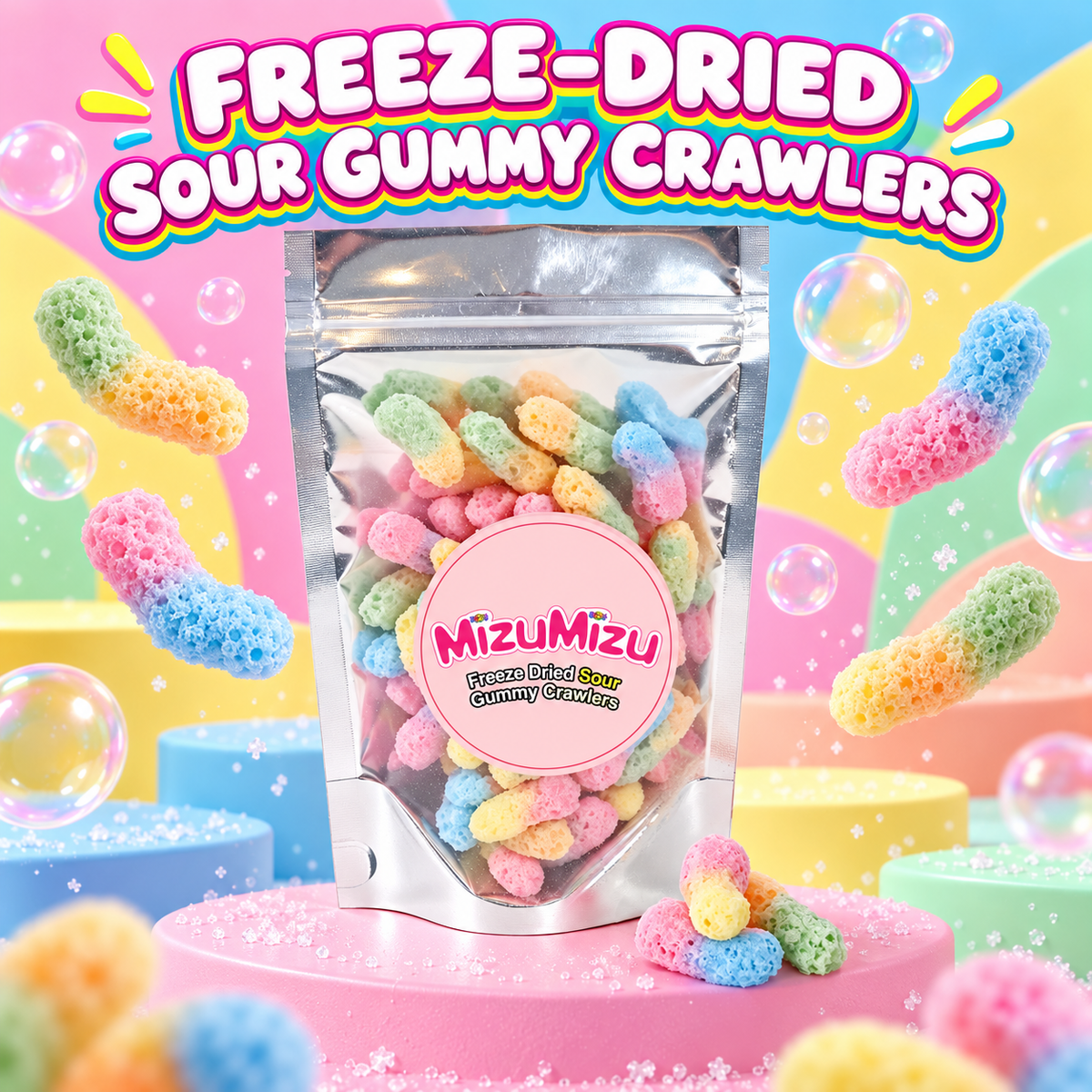 Freeze-Dried Sour Gummy Crawlers