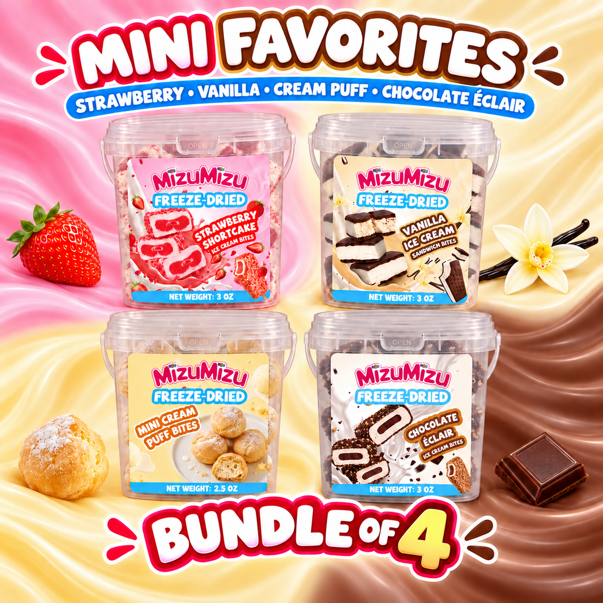 Freeze-Dried Favorite's Bundle 4 Pack - 3oz Each
